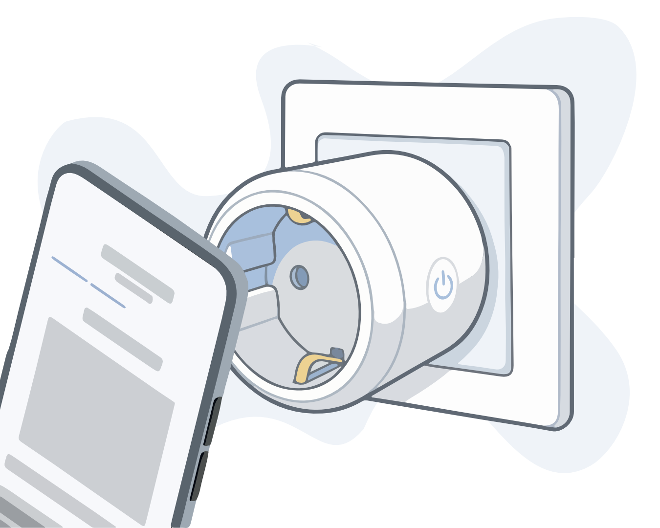 Smartphone verbindet den laundrify Adapter mit dem Heimnetz